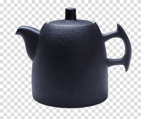 Teapot Ceramic Teaware, Large black tea teapot transparent background PNG clipart