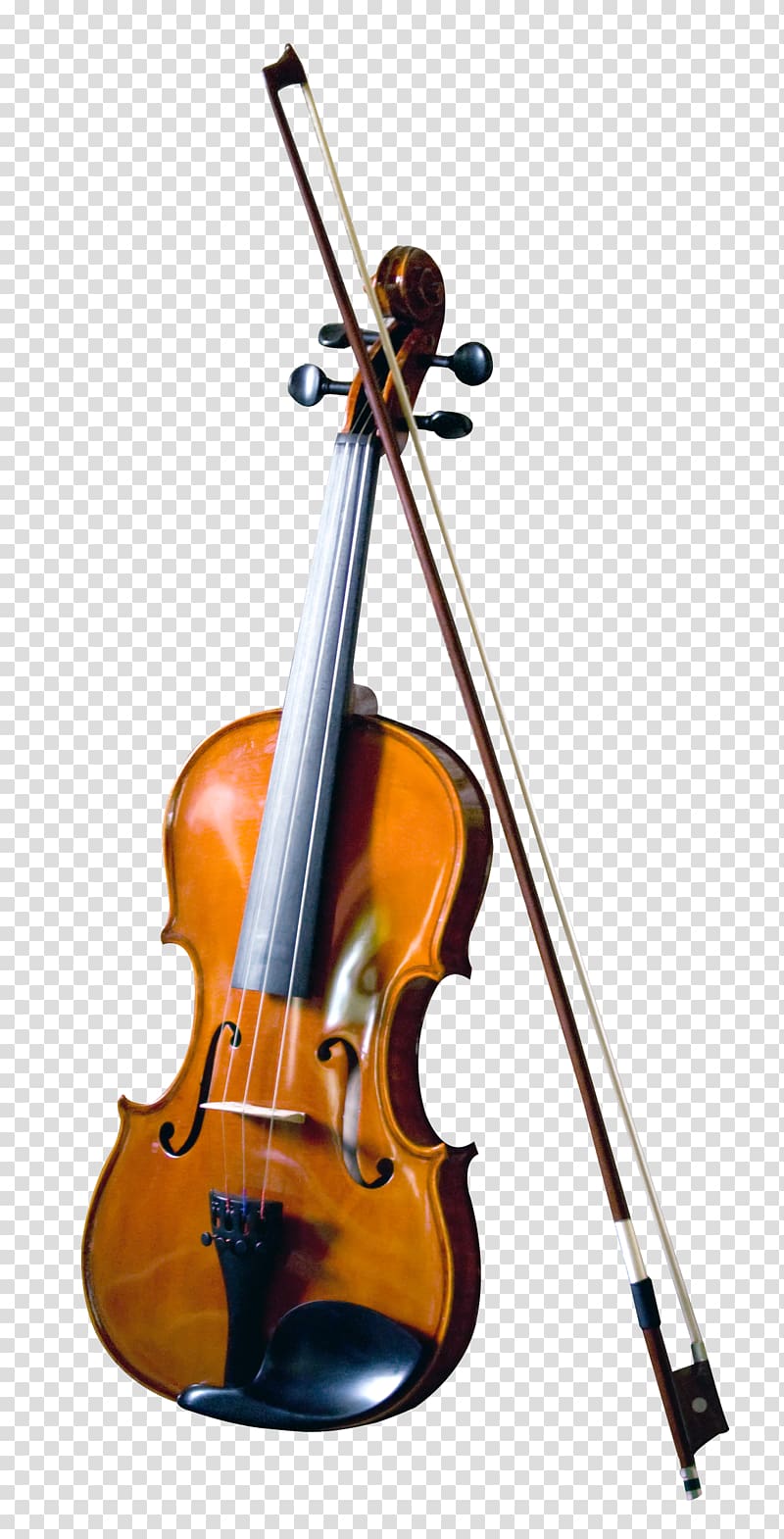brown and black violin with bow, Bass violin Double bass Musical instrument, Violin transparent background PNG clipart