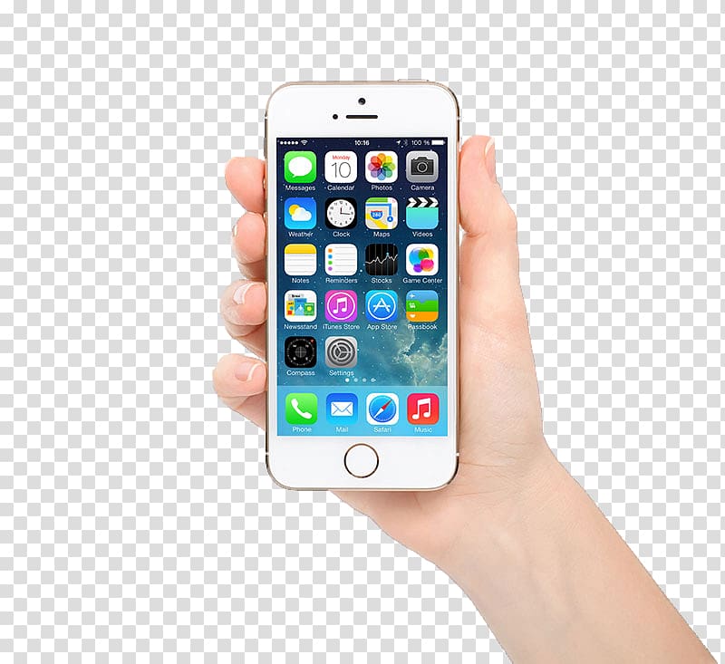 iPhone 5s iPhone SE Apple, iphone in hand transparent background PNG clipart