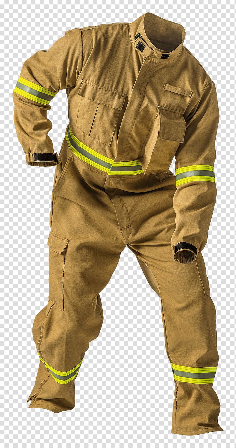 Firefighter Bunker gear Boilersuit Hazardous Material Suits Personal protective equipment, Bi-color Package Design transparent background PNG clipart
