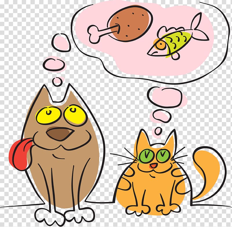 Cat Dog Cartoon, Dream transparent background PNG clipart