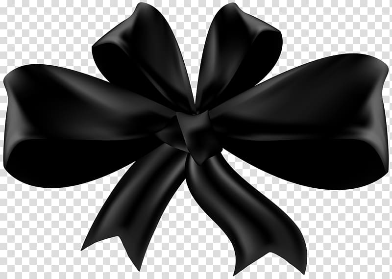 Black ribbon , black transparent background PNG clipart