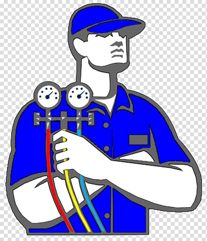 man holding gauge illustration, Air conditioning Technician HVAC Home improvement , icicles transparent background PNG clipart