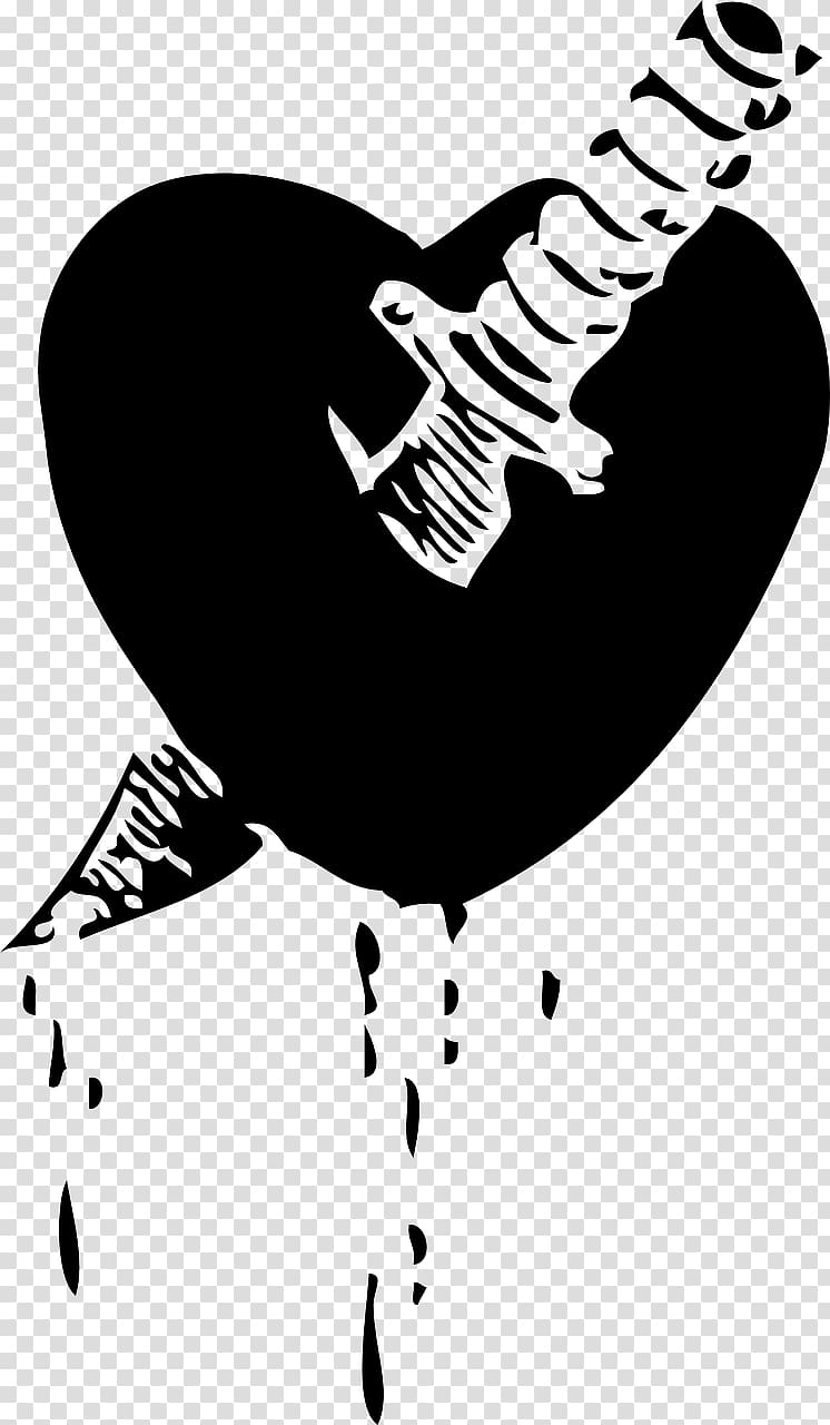 Knife Heart Stabbing Drawing , break up transparent background PNG clipart