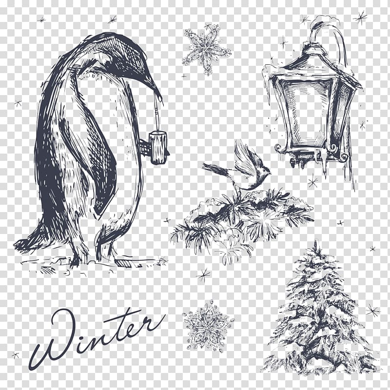 Penguin Visual arts Illustration, penguin transparent background PNG clipart