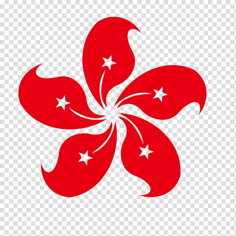 hong kong bauhinia regional flag material transparent background PNG clipart