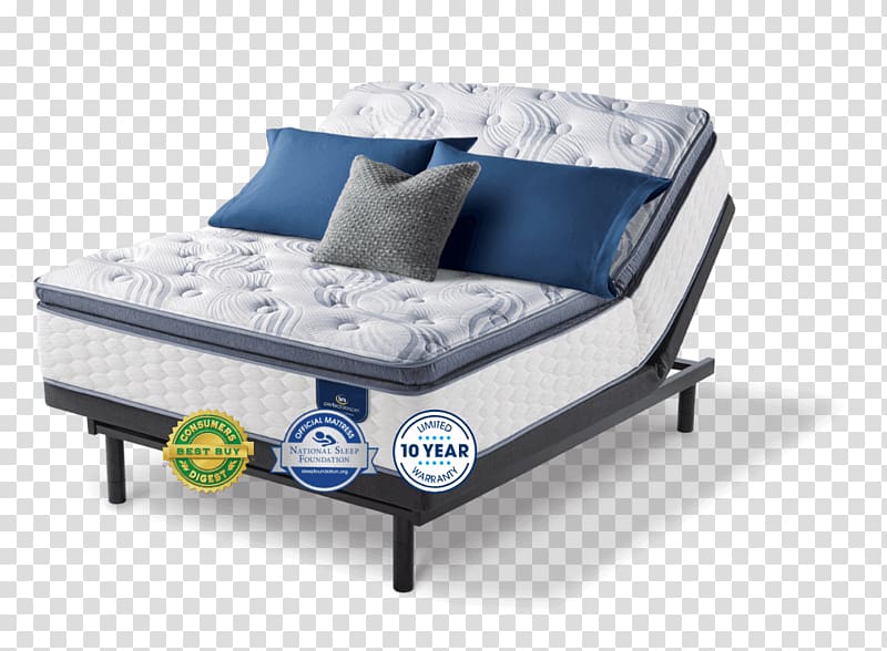 Serta Mattress Firm Adjustable bed, Mattress transparent background PNG clipart