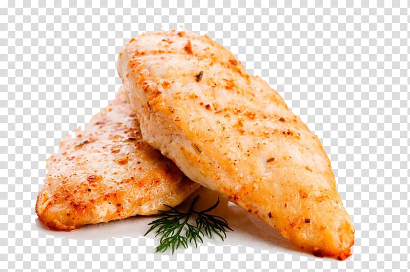 seared salmon meat, Roast chicken Chicken meat Barbecue French fries, Cooked Chicken transparent background PNG clipart