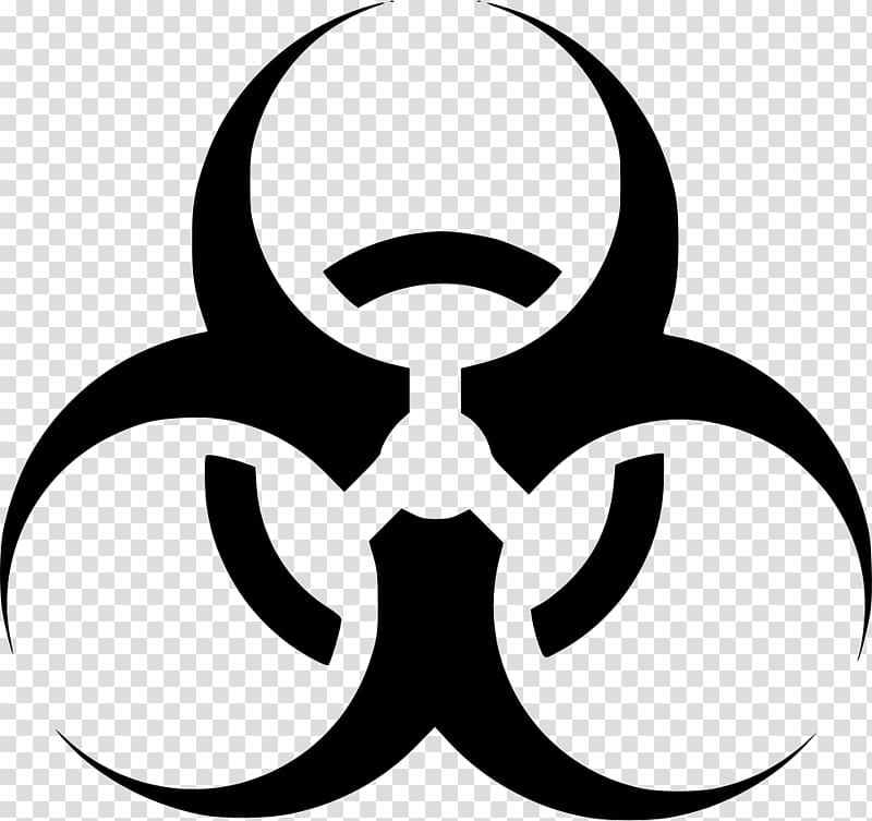 Biological hazard Symbol , infection transmission transparent background PNG clipart