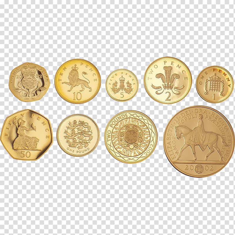 Coin Gold Penny, Golden Jubilee transparent background PNG clipart