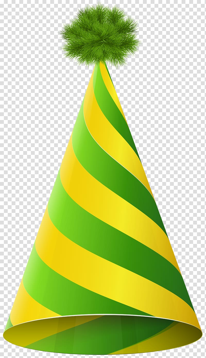 Party hat Birthday , green hat transparent background PNG clipart
