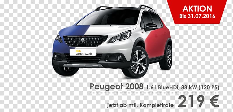 Bumper Sport utility vehicle Peugeot 2008 Car, peugeot transparent background PNG clipart