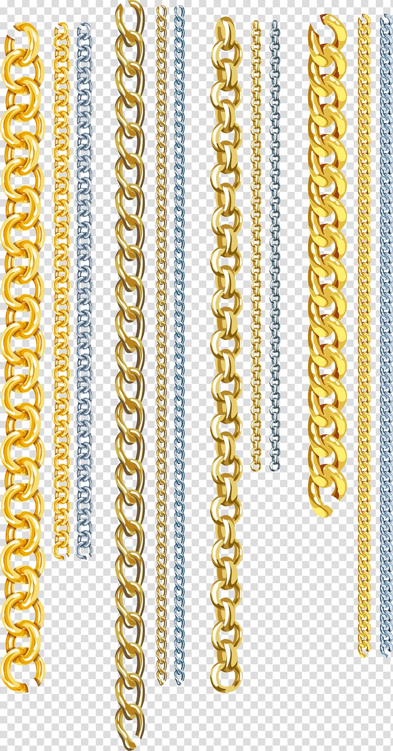 brass-colored chain lot, Gold Euclidean Chain, chains transparent background PNG clipart