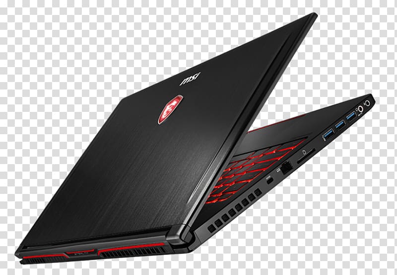 Laptop Kaby Lake MSI, Gaming GS63VR 7rf(stealth Pro 4K)-250ES 2,8 GHz i7-7700HQ 15,6 3840 x 2160Pixel Nero MSI GS63 Stealth Pro, Laptop transparent background PNG clipart