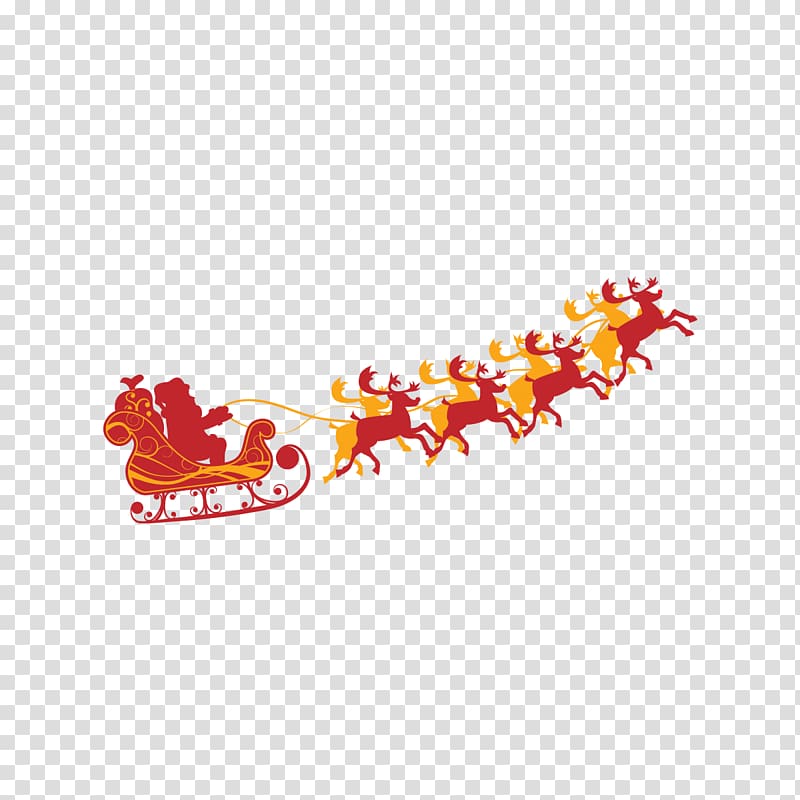 Santa Claus Reindeer A Visit from St. Nicholas Christmas , Free to catch Santa Claus sleigh buckle material transparent background PNG clipart