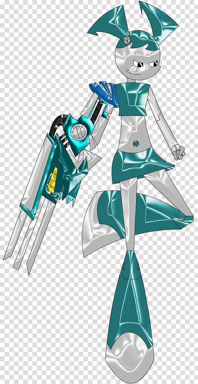 Jenny Wakeman, white and teal robot illustration transparent background PNG  clipart