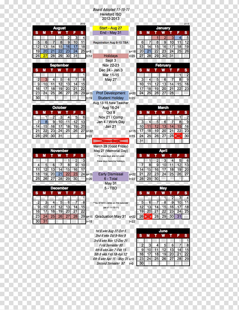 Houston Independent School District Calendar 0 1, hereford transparent background PNG clipart