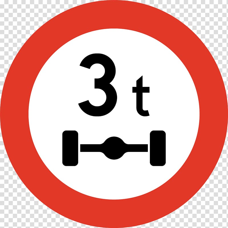 Speed limit Traffic sign Warning sign Axle load, limit for lease transparent background PNG clipart