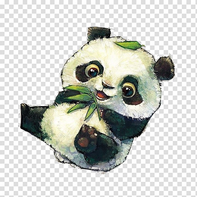 Giant panda Watercolor painting Drawing Red panda Paper, others transparent background PNG clipart