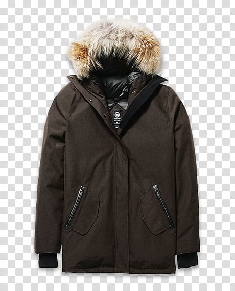 Overcoat Fur clothing Jacket Hood, Canada Goose transparent background PNG clipart