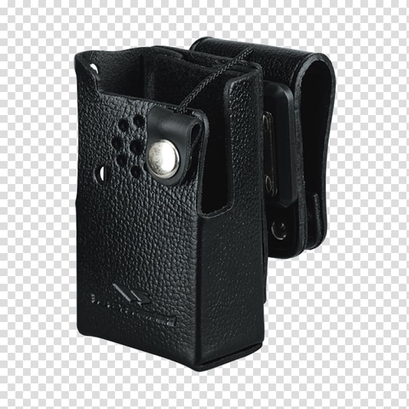 Gun Holsters Bicast leather Case Gürtelschlaufe, two way radio transparent background PNG clipart