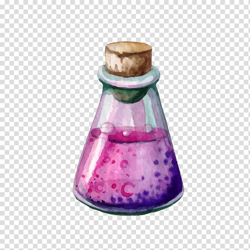 Erlenmeyer flask Laboratory flask Euclidean , Purple Erlenmeyer flask transparent background PNG clipart