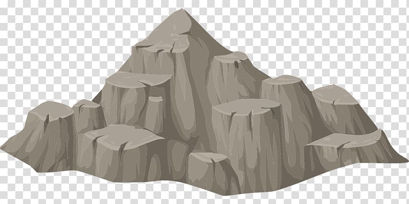 brown mountain illustration, Rock Animation , mountain transparent background PNG clipart