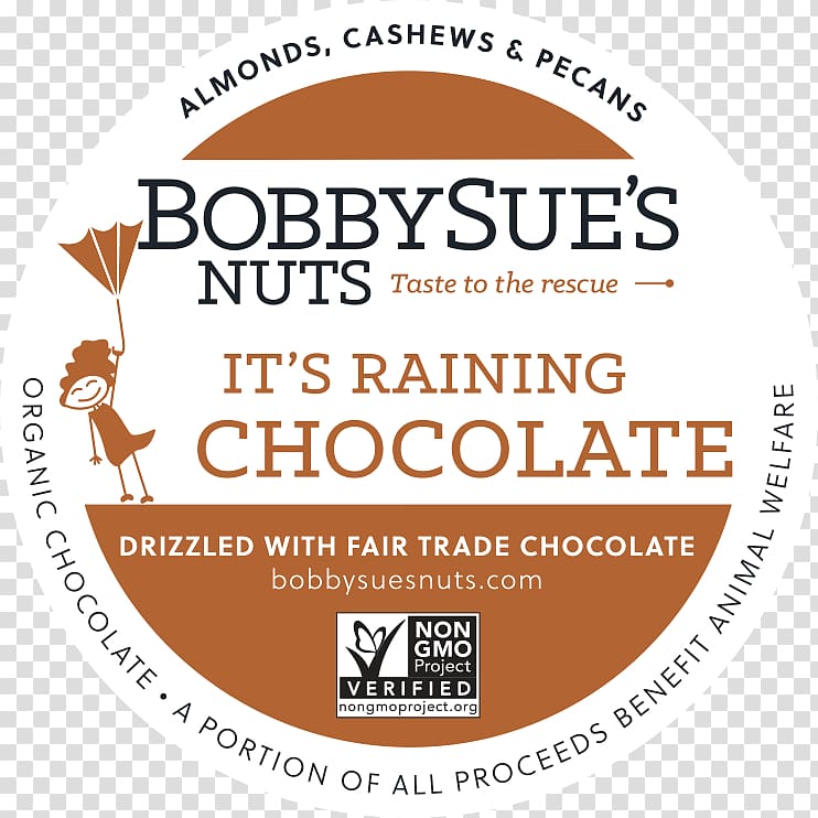 Bobby Sue's Nuts Logo Ingredient Roasting, its raining transparent background PNG clipart