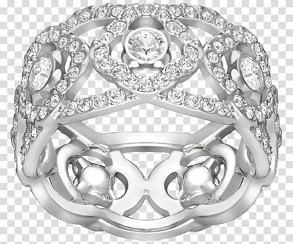 Swarovski AG Earring Jewellery Bracelet, Swarovski Jewelry White Gold Ring transparent background PNG clipart