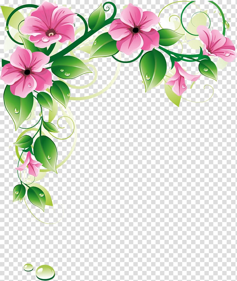 green plant with pink flowers , Flower Floral design , flower tropical transparent background PNG clipart