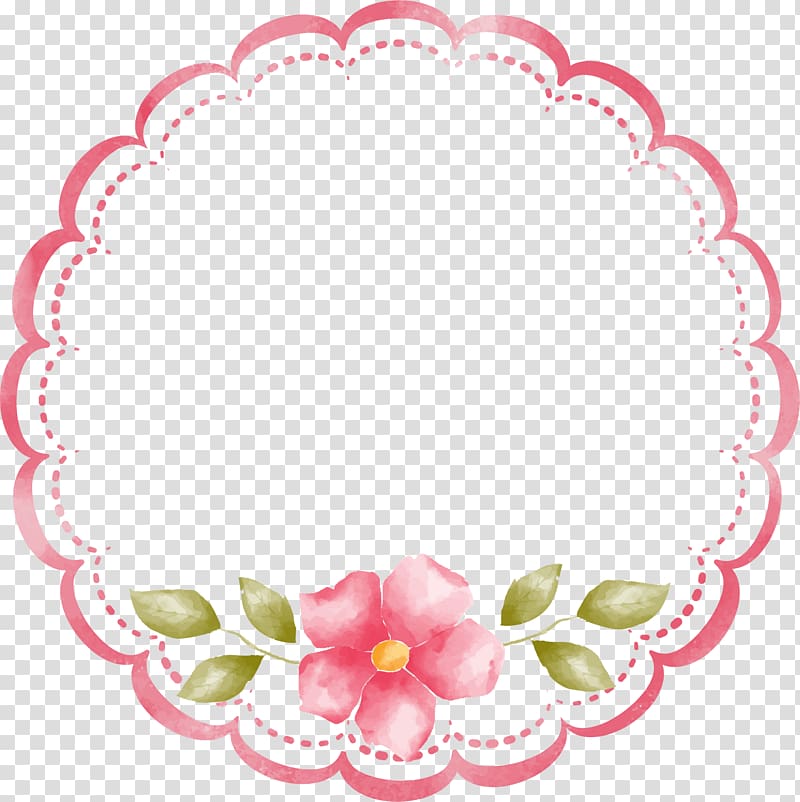 red petaled flower frame , 21st century Education Learning , floral frame transparent background PNG clipart