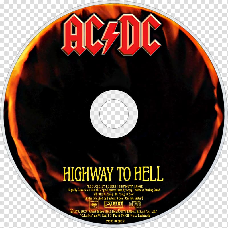 Compact disc Highway to Hell AC/DC Music Album, Highway To Hell transparent background PNG clipart