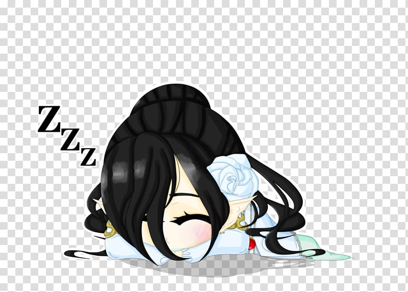 Drawing Chibi Manga Anime, sleeping girl transparent background PNG clipart