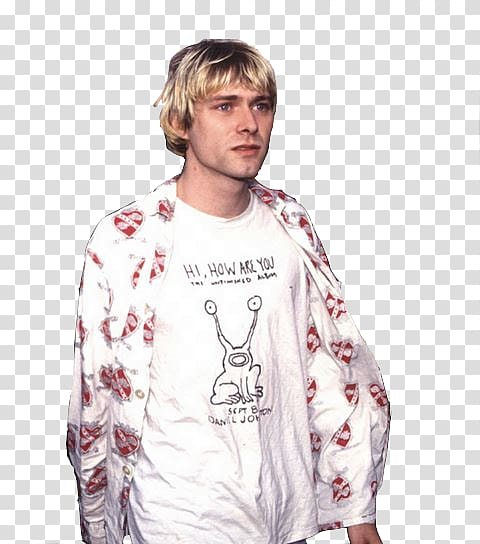 Kurt Cobain T-shirt Nirvana Where Did You Sleep Last Night Live at Reading, Kurt Cobain transparent background PNG clipart