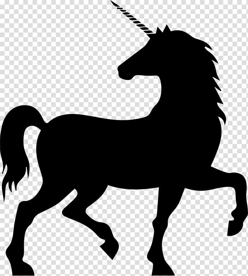 Silhouette Unicorn , Silhouette transparent background PNG clipart