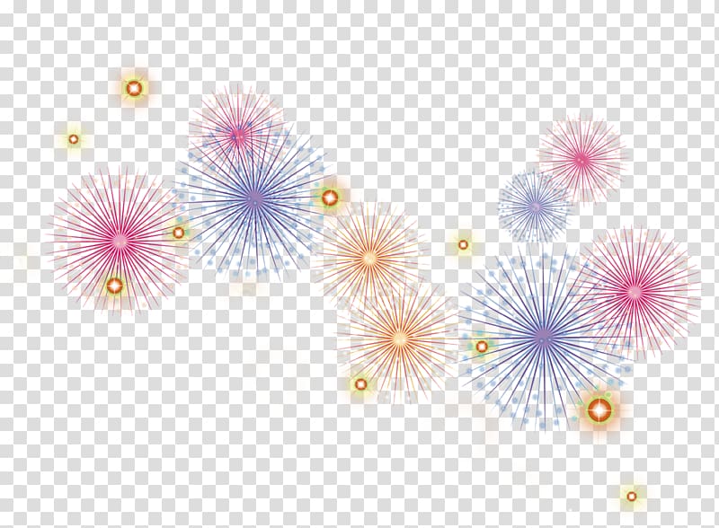 Petal Computer Pattern, Colorful dream fireworks effect elements transparent background PNG clipart