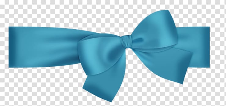 Paper Ribbon Blue , Cyan bow transparent background PNG clipart