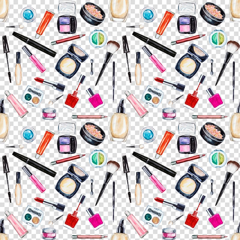 assorted-color cosmetic , Cosmetics Lipstick Nail polish Beauty Eye shadow, Creative Makeup Tools transparent background PNG clipart
