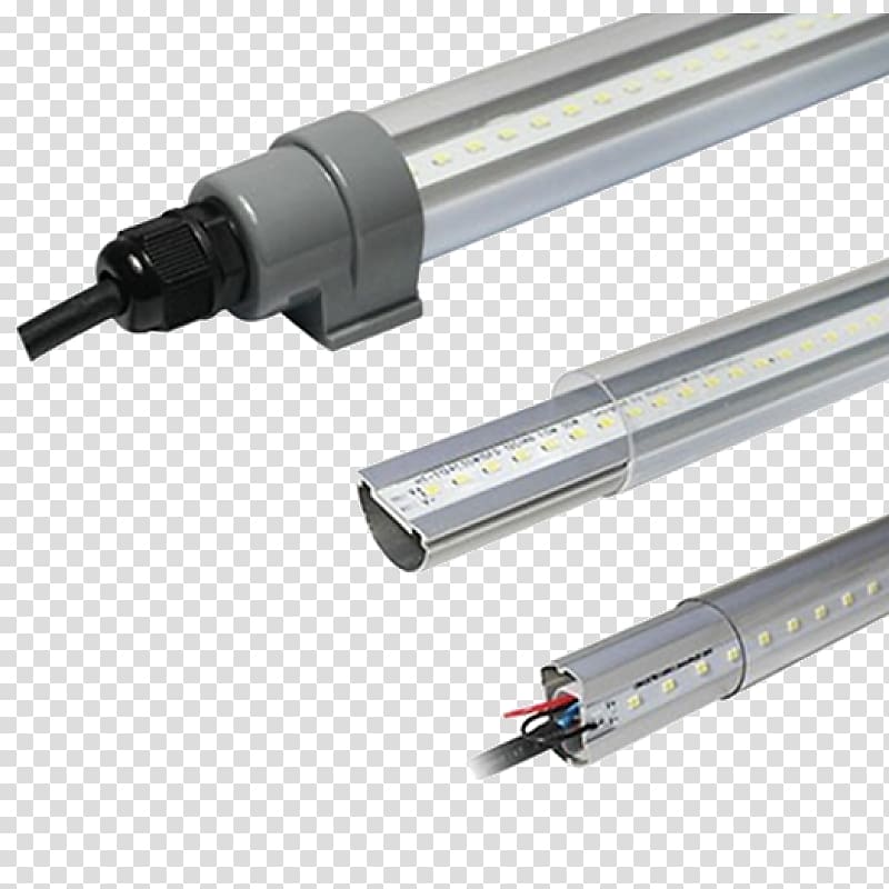 Light-emitting diode LED lamp LED tube Lighting, light transparent background PNG clipart