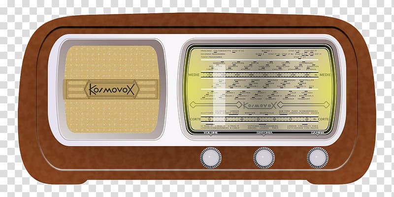 Antique radio FM broadcasting Internet radio Community radio, radio transparent background PNG clipart
