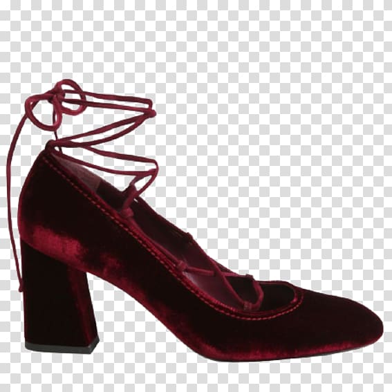 Suede Shoe Heel Maroon Pump, block heels transparent background PNG clipart