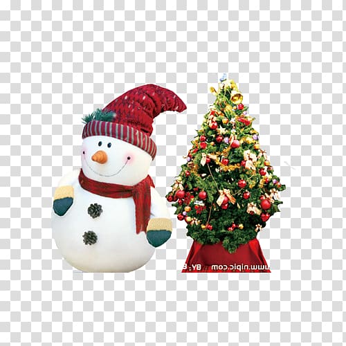 Christmas tree Snowman Santa Claus , Snowman Christmas Tree transparent background PNG clipart