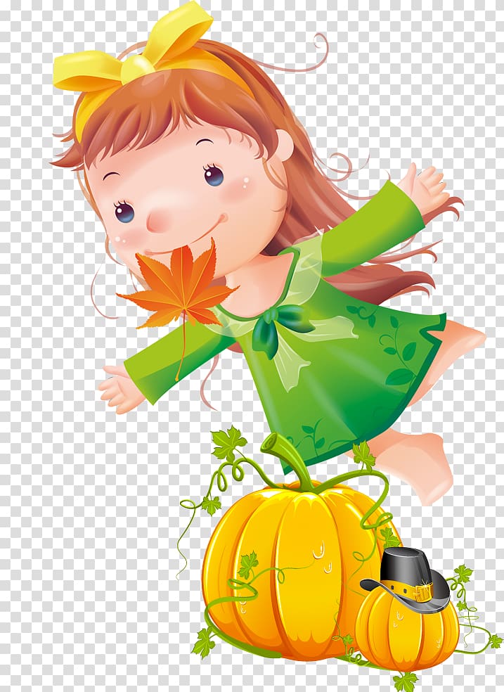 Childhood , Cute cartoon autumn transparent background PNG clipart