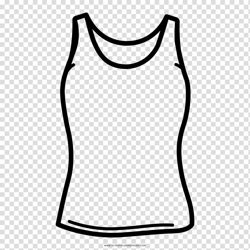 T-shirt Sleeveless shirt Line art Drawing, T-shirt transparent background PNG clipart