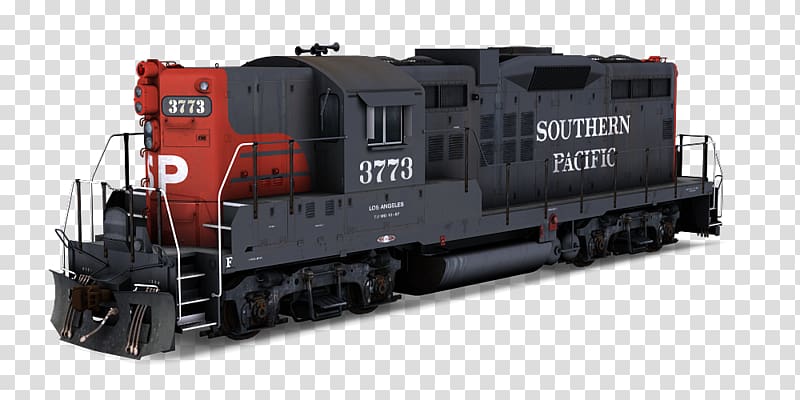 Steam locomotive Trainz Simulator 12 Southern Pacific Transportation Company, train transparent background PNG clipart