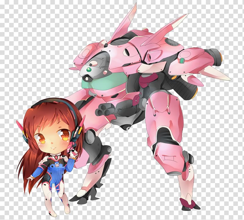 Overwatch D.Va Chibi Mei Anime, overwatch transparent background PNG clipart