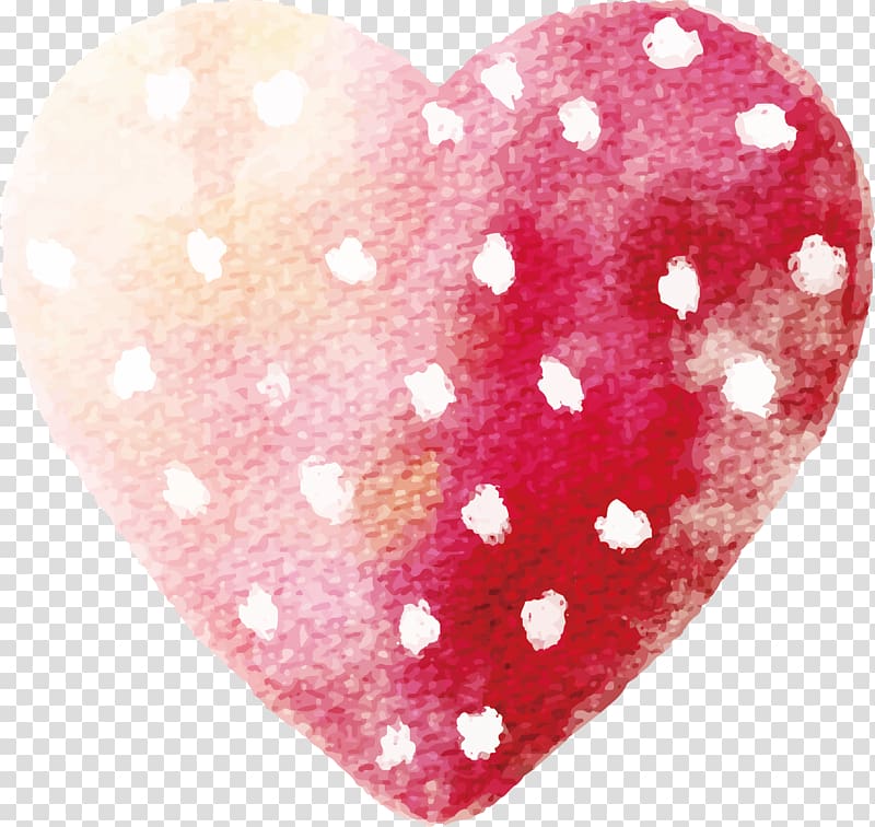 Heart Watercolor painting Red, Red heart transparent background PNG clipart
