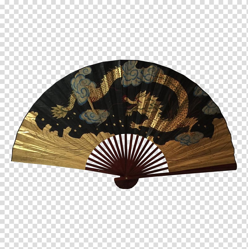 Hand fan China Chinese dragon, China transparent background PNG clipart