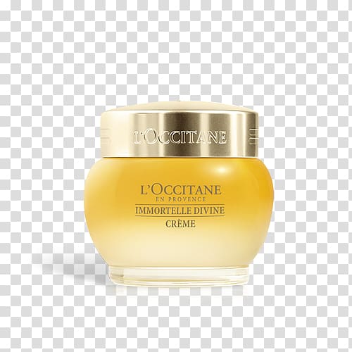 Lotion L'Occitane en Provence L'Occitane Immortelle Divine Cream Cosmetics, cream texture transparent background PNG clipart