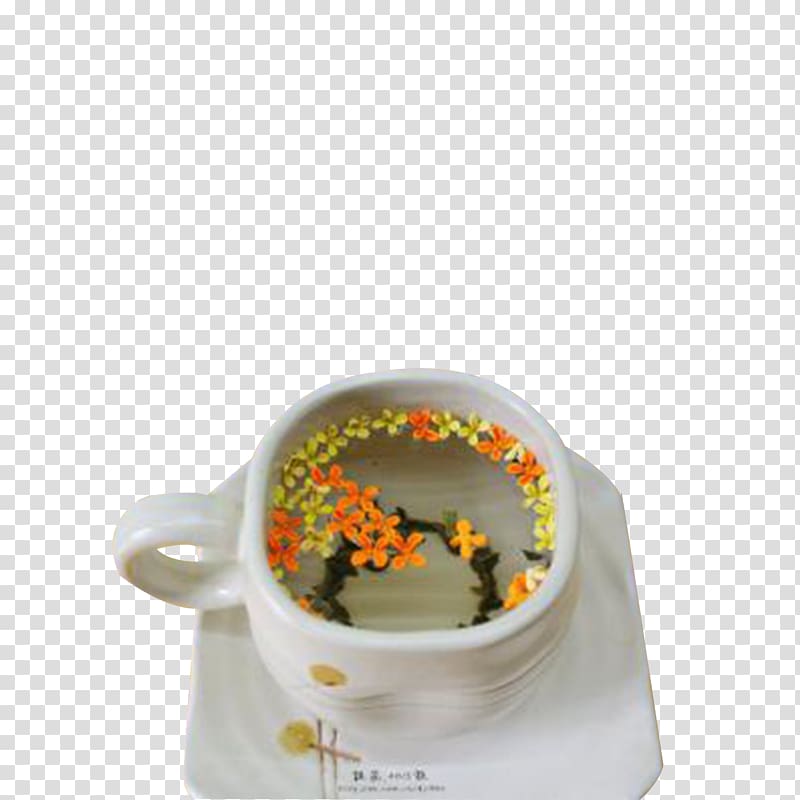 Green tea Coffee Oolong Sweet osmanthus, Osmanthus Tea transparent background PNG clipart